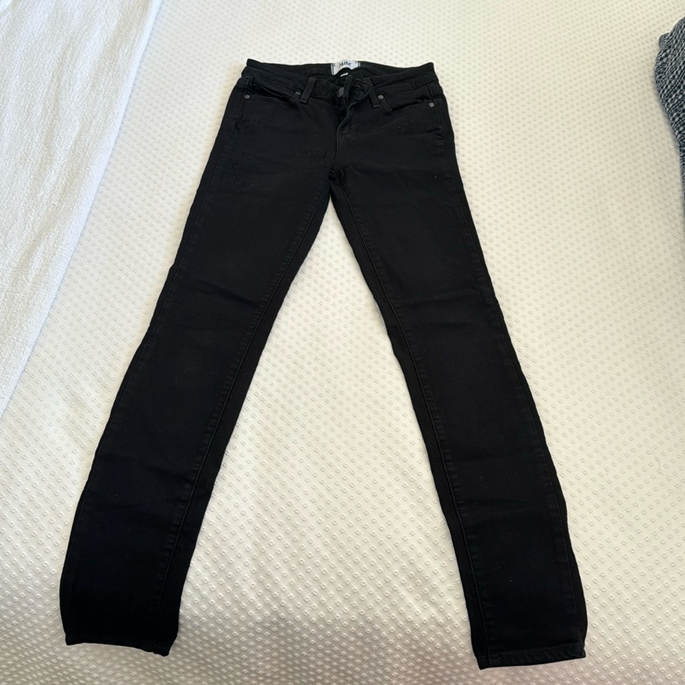Paige - black skinny pants - stretchy material - size 26